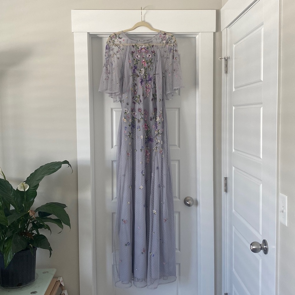 ASOS Floral Embroidered Tulle Maxi Dress